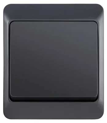 Image de Interrupteur simple apparent Interrupteur / Porte-interrupteur IP44 Anthracite HERMES
