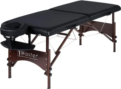 Produktbild von Argo Mobile Massagestuhl, 28 Zoll, faltbare Massageliege, Massagetisch, tragbare Schönheitsliege mit Walnussholzfüßen und Transporttasche