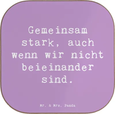 Produktbild von Mr. & Mrs. Panda Holzuntersetzer Spruch Trennung von den Eltern - Lavendeltraum - Geschenk, positive Energie, Trost, bieruntersetzer, gläseruntersetzer, Tischschoner