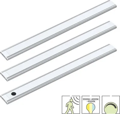 Produktbild von LED-Unterbeleuchtung | LED-Leiste | 50 cm | 5 Watt | 3 Lichtfarben einstellbar CCT