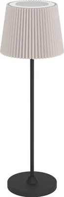 Produktbild von EGLO LED Akku Tischleuchte Leonero, Tischlampe kabellos, schwarz-beige Nachttischlampe, touch dimmbar, USB aufladbar, warmweiß-neutralweiß