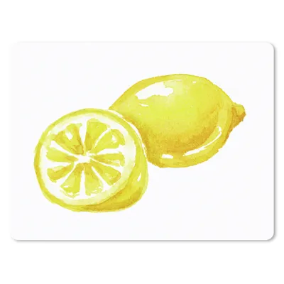 Produktbild von MuchoWow® Mauspad Mousepad Aquarell - Zitrone - Frucht 40x30 cm - Mousepads - Maus Mat - Pad - Mausunterlage - Anti Rutsch