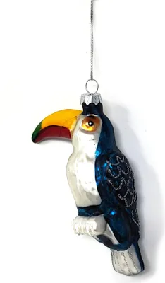 Produktbild von Weihnachtskugel Tukan blau