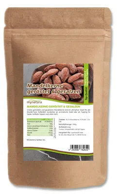 Produktbild von Mynatura Mandelkerne, geröstet in Öl und gesalzen 1Kg