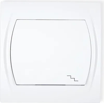 Immagine prodotto di Interruttore a levetta da incasso bianco 10 A/250 V IP20 8x8 cm per illuminazione scale, 1 pz.
