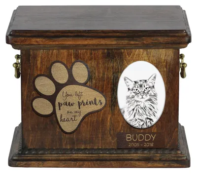 Obrázek produktu pro Somálská kočka - Urna na popel kočky, urna pro kočku s fotografií, personalizovaná krabička na popel kočky značky Art-Dog