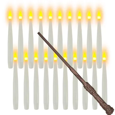 Produktbild von LED-Kerzen, 20 Stück Schwebende Kerzen, Flammenlose Led Kerzen mit Zauberstab Fernbedienung, Batteriebetriebene Kerze für Familie Hochzeit Party