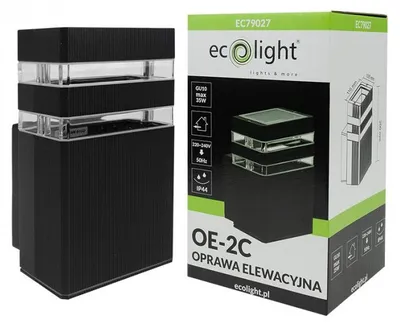 Image de Applique d'extérieur 1xGU10 IP 54 aluminium noir Ecolight EC79027