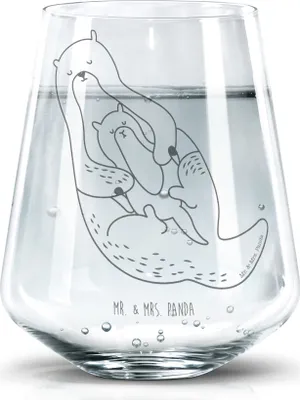 Produktbild von Mr. & Mrs. Panda Glas Otter Kind - Transparent - Geschenk, Tochter, Becherglas, Mama, Baby, Dekoglas, Tumbler, Trinkglas, Geburt, Wasserglas, Familie