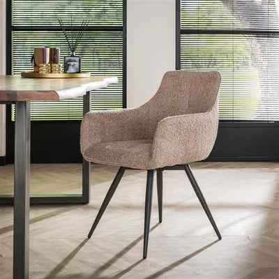 Produktbild von Hoyz - Sessel Boucle - Drehbar - Sandfarbe - 2 Stück