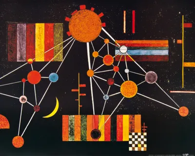 Obrázok produktu pre Wassily Kandinsky Art Print Picture - Weave From Above No. 231, 1927 (40 x 50 cm)