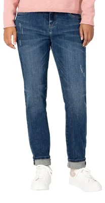 Productafbeelding van Timezone Damenbroek, model Regular JolaTZ, damesjeans, model 7/8, kleur: mooie blauwe wassing, maat 27/30