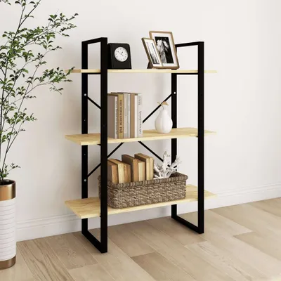 Image de The Living Store Bibliothèque 3 étagères 80x30x105 cm pin massif