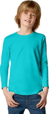 Produktbild von Langarm-Shirt Kinder - türkis, 152 (12-14 Jahre)