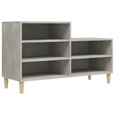 Obrázok produktu pre vidaXL Stojan na topánky betónový sivý 102x36x60 cm odvodený drevený výrobok