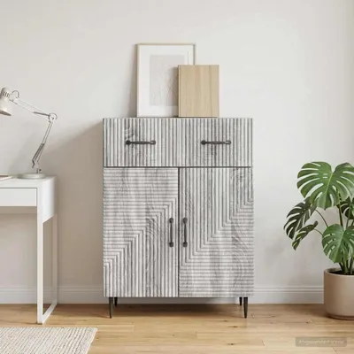 Obrázek produktu pro vidaXL Komoda Sonoma, šedá, 66 x 34,5 x 89,5 cm, dřevotříska