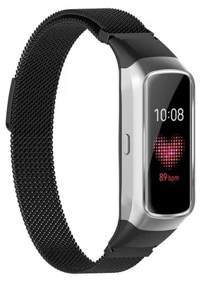 Produktbild von By Qubix Milanaise-Armband - Schwarz - passend für Samsung Galaxy Fit