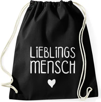 Produktbild von Lieblingsmensch Turnbeutel Moonworks® schwarz unisize