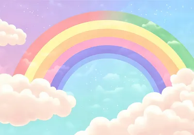 Produktbild von Fototapete Kinderzimmer - Mädchen Regenbogen - 400x280 cm - inklusive kleister - Vlies Tapete - Vliestapete - Kinderzimmer Modern Wandtapete