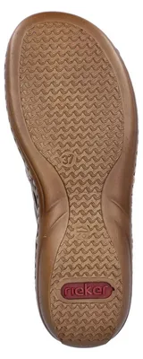 Produktbild von Rieker Damen Sandalen mit Hochfront und Gummizug Riemen 608D1, Größe:37 EU, Farbe:Beige