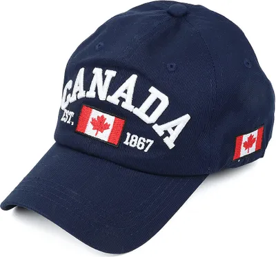Produktbild von Canada Baseball Cap Mütze Uni Vintage Outdoor Kappe Blau