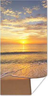 Produktbild von MuchoWow® Poster Strand - Sonnenuntergang - Meer 20x40 cm - Plakat - Foto