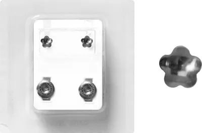 Produktbild von Erstohrstecker Chirurgenstahl Sterile Ohrstecker mit Blume 4mm