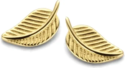 Produktbild von New Bling 9NBG-0168 Gouden Oorknop - Blaadjes - 14 krt - mm - Goudkleurig