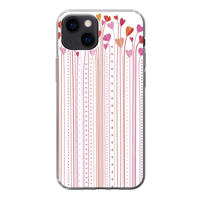 Produktbild von MuchoWow® Handyhülle Schutzhülle Hülle für iPhone 13 mini Eine Illustration der wachsenden Herzen Silikon Softcase Handy Hülle - Softcase