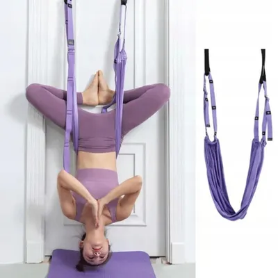 Immagine prodotto di Amaca yoga aerea fascia fitness yoga pilates stretching schiena esercizi casa elastica resistente 150 kg