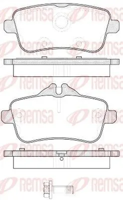 Produktbild von REMSA Bremsbeläge Satz Hinten Bremsklötze passend für MERCEDES-BENZ A-Klasse (W176) 1503.00