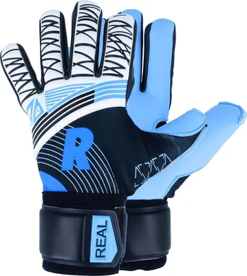 Produktbild von Real Pro Aqua Torwarthandschuhe Kinder - Hellblau / Weiß | Größe: 7