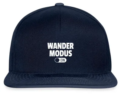 Produktbild von Spreadshirt Wandermodus Ein Snapback Cap, One size, Navy/Navy