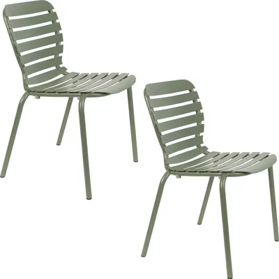 Produktbild von Zuiver Vondel Gartenstuhl Grün - 2 er Set