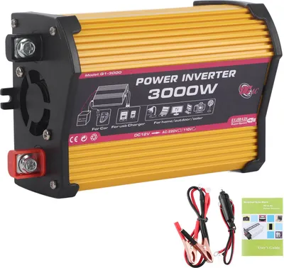 Image de Onduleur de voiture, double convertisseur USB 300 W de voiture, adaptateur d'onde sinusoïdale modifié