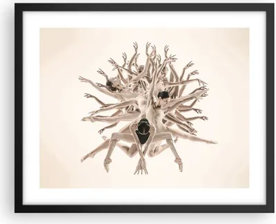 Produktbild von Gerahmtes Poster - Schwarzer Rahmen - Modern Stück Ballett - 50x40 cm - Wand Bild - Wanddeko - Wandbilder - Kunstposter - Wandposter - Bilderrahmen - Bilder - Kunstdruck - P2BAA50x40-4636
