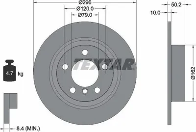 Produktbild von TEXTAR Bremsscheibe Artikel: 92294003