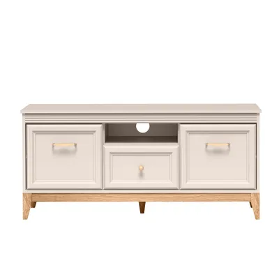 Produktbild von AX LIVING TV Lowboard Nymphen Cashmere 1 Schublade 2 Türen MDF Eiche Beine