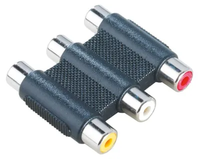 Image de HAMA Adaptateur 3RCA-3RCA Femelle-Femelle Noir