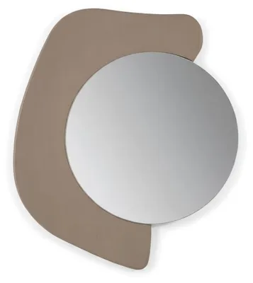 Immagine prodotto di Specchio da parete moderno, beige, elegante, design, specchio decorativo rotondo