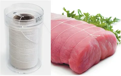 Produktbild von Küchengarn 80 m in Spenderbox mit Abschneideklinge geschmacksneutral kochfest