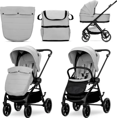 Produktbild von Lorelli Venice Kinderwagen 2-in-1 – Babywanne & Sportsitz, große gefederte Räder, bis 22 kg, verstellbar, Einhand-Faltung, UV-Sonnendach