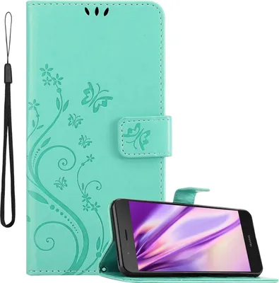 Image de Cadorabo Housse pour Huawei P9 LITE 2016 / G9 LITE Housse de protection turquoise Housse pour téléphone portable Etui Case Fleurs Flower