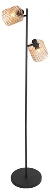 Immagine prodotto di Mexlite - lampada da terra - Ocre - ambra nero - vetro metallo - lampada in vetro colorato - E14 - 4228ZW