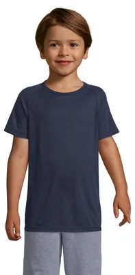 Immagine prodotto di SOLS - Maglietta "Sporty" per bambini con maniche raglan LT2036 (116) (blu scuro)