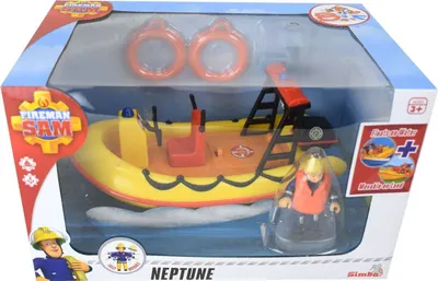 Feuerwehrmann Sam Neptune Rettungsboot mit Figur und Ausrüstung von Simba