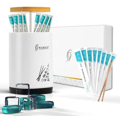 Produktbild von Wunder Zahnstocher - 1x Wunder Zahnstocher mit Geschmack 100 Stück Eisbonbon Einzel verpackt + 1 x Zahnstocherspender für deinen Lifestyle