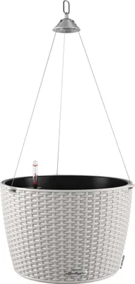 Obrázek produktu pro Lechuza Samozavlažovací závěsný květináč Nido Cottage 35 cm, světle šedá