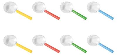 Produktbild von EDUPLAY 150105 Bunte Lupen, 9,8 x 4,2 x 0,8 cm, Kunststoff, 8-teilig (Farbe zufällig, 1 Set)
