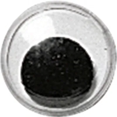 Produktbild von Wackelaugen Ø 12 mm Kunststoff weiss mit schwarzer Pupille